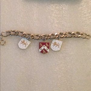 Vintage enamel charms bracelet